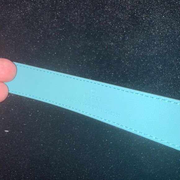 Brand new Gucci Blue and Gold Belt with Iconic GG Buckle size 65
